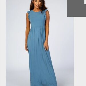 Beeson River Blue Maxi Dress M